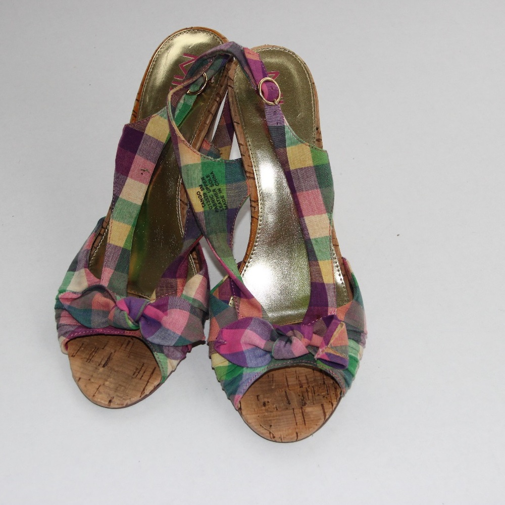 MIA Pastel Cork-Bottom Slingbacks